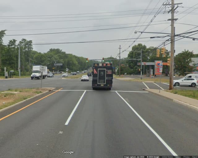 The intersection of Route 9 and Ryan Road in Manalapan, NJ.