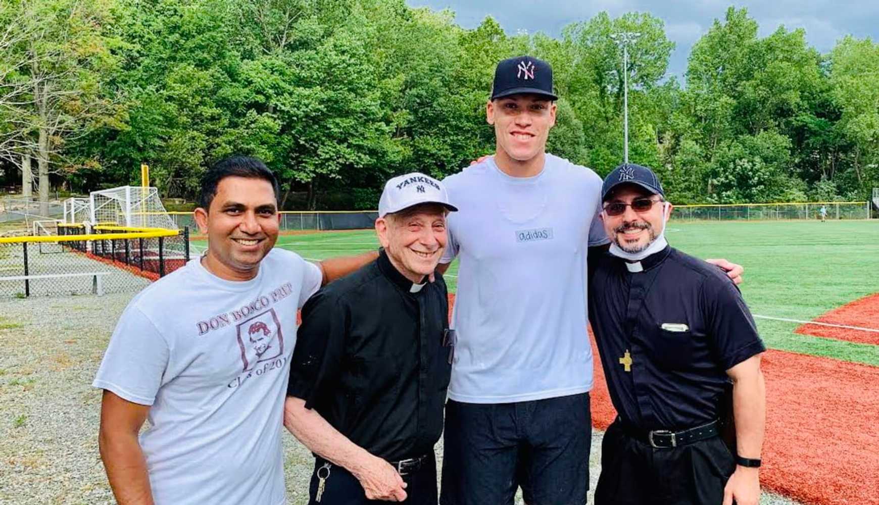 It Is High, It Is Far, It Is Aaron Judge, Aaron Hicks, CC Working Out At  Don Bosco In Ramsey